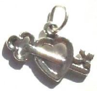 Sterling Silver Heart & Key Pendant